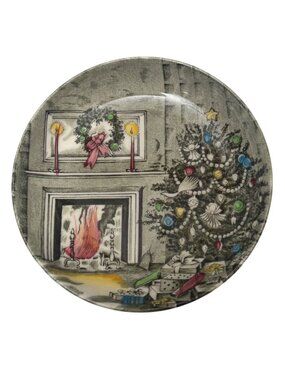 Johnson Brothers Merry Christmas Butter Pat Dish England Ironstone Vintage 4"